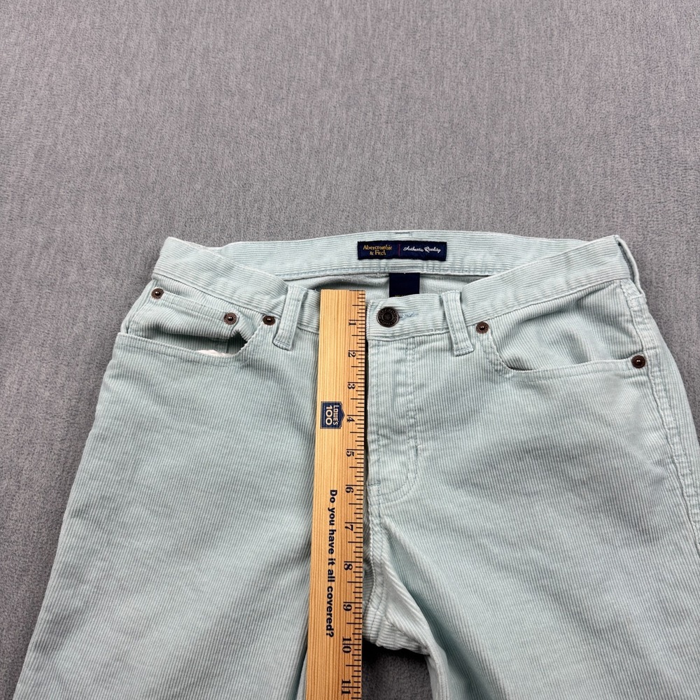 Abercrombie & Fitch‎ Pants Womens 6 Fits 29x31 Blue Corduroy Bootcut Flared Y2k - Picture 6 of 13